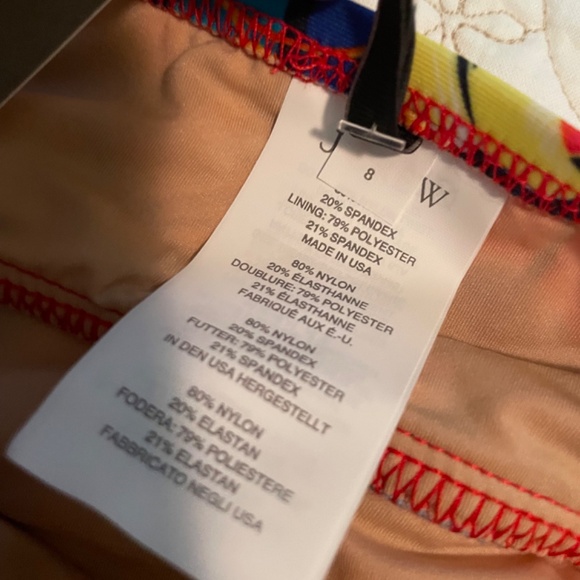 J. Crew tropical print bandeau one-piece swimsuit NWT - Picture 5 of 7